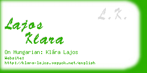 lajos klara business card